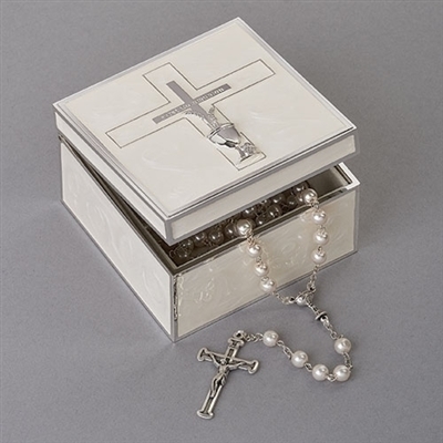 Trinity - Mfg'd Product Personalized First Communion Wooden Keepsake Box