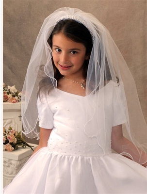 First Communion Headband Veils-V55 