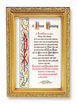 Framed House Blessing 4X6